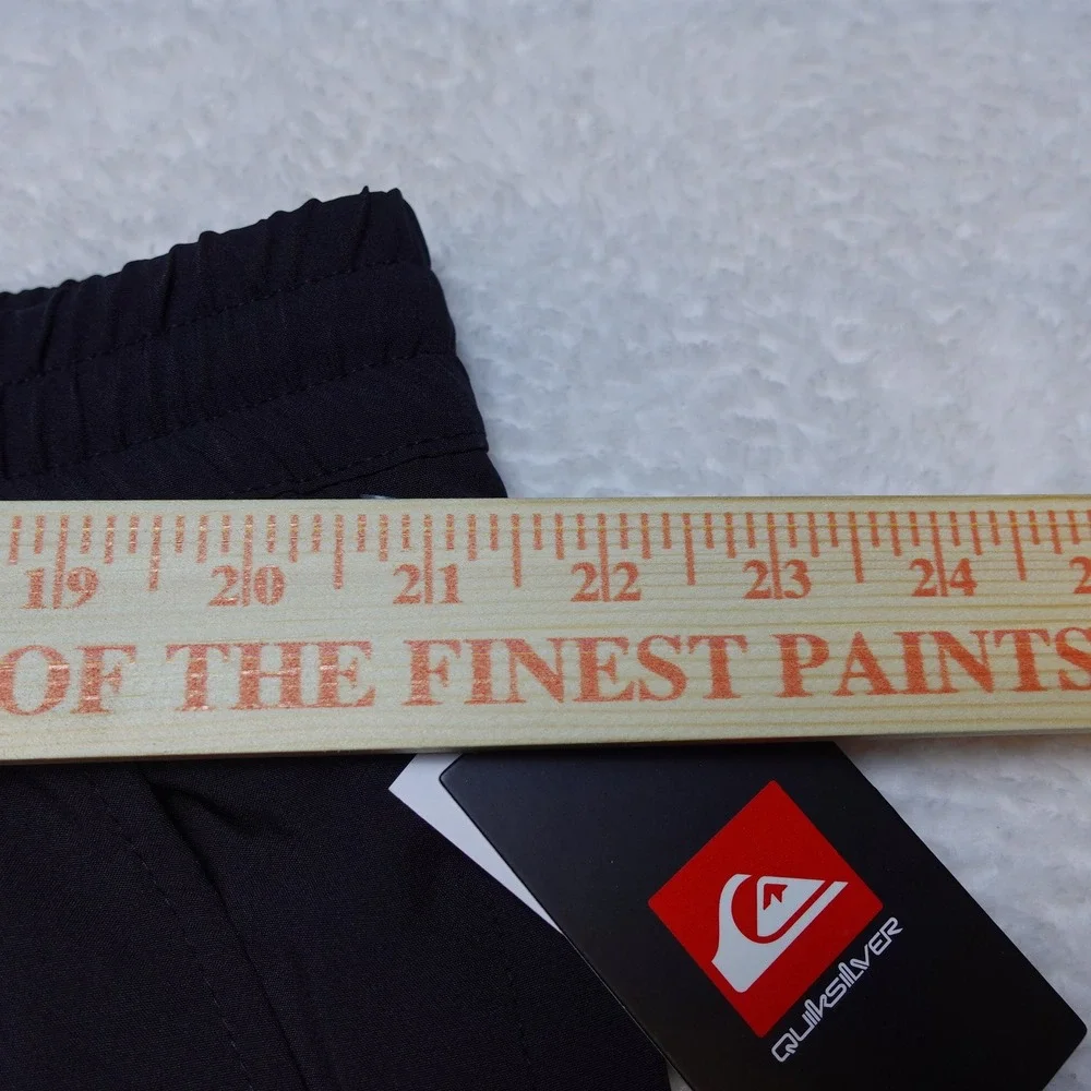 Quiksilver Board Shorts Mens 2XL Black Elastic Waist Swim Trunks QSM15AM015